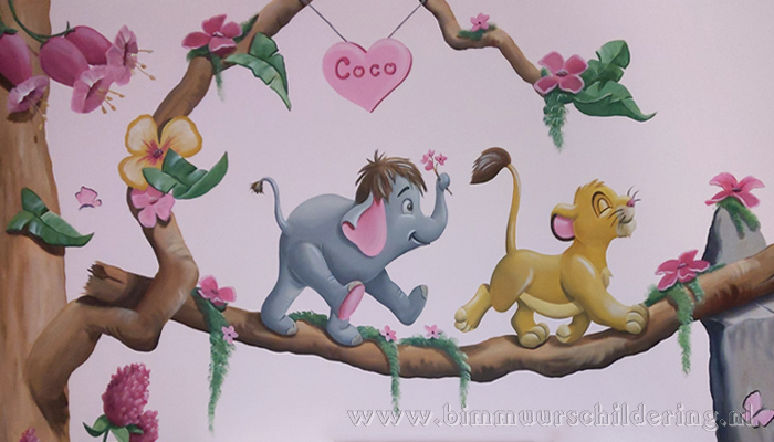 disney muurschildering meisje