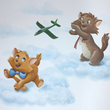 Aristokatten muurschildering